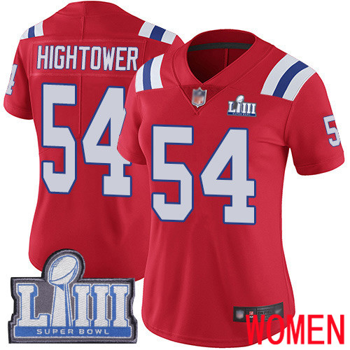 New England Patriots Football #54 Super Limited Red Women Dont a Hightower Alternate NFL Jersey